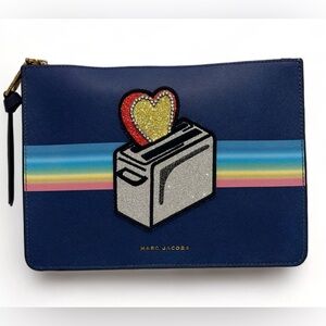 NWT Marc Jacobs Flat Leather Limited Edition Toaster Crossbody Bag-Midnight Blue